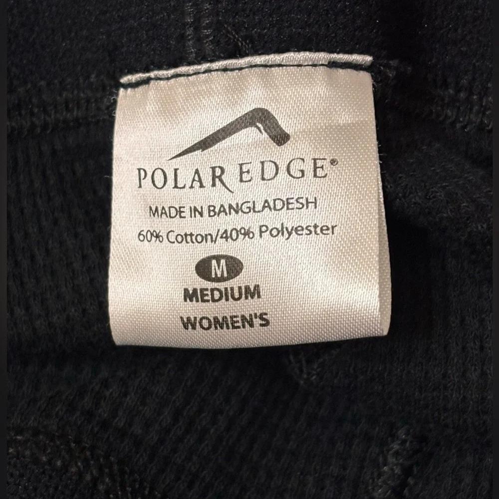 Polar Edge Black Jogger Style Thermal Pants Womens Sz Medium